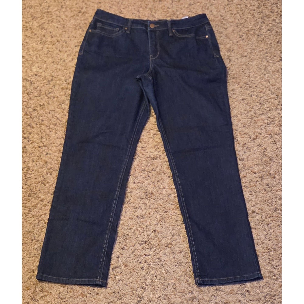 Crown & Ivy Straight Leg Jeans Women's Size‎ 12S Blue